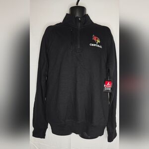 Central Cardinals Black 1/4 Zip Pullover Size L BSN Sports NWT Black BP3067